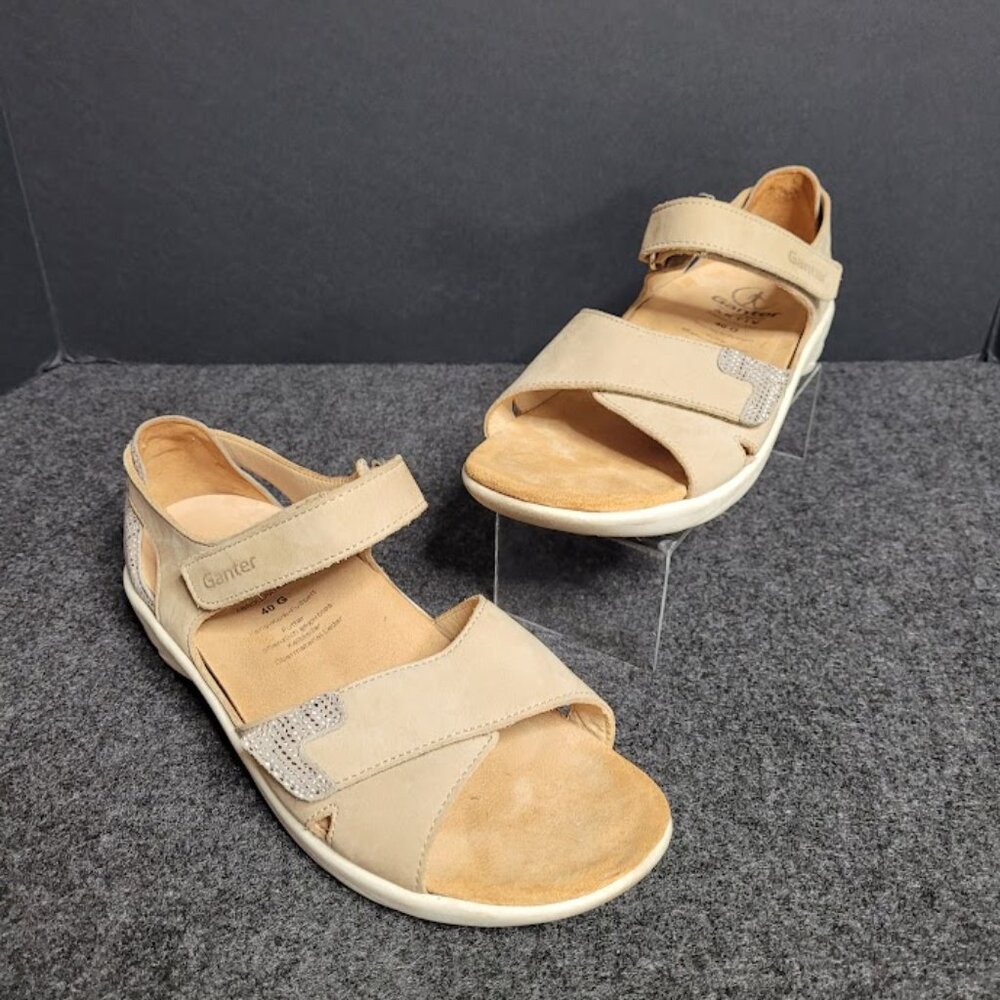 Ganter Aktiv Leather Walking Support Sandals Size 40G US 9